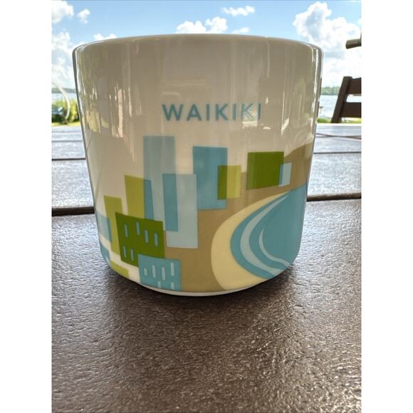 Starbucks WAIKIKI Hawaii You Are Here Collection Coffee Tea Mug Cup 2012 14 oz - Picture 1 of 4